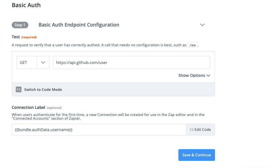Handle Authentication Zapier Platform UI Documentation