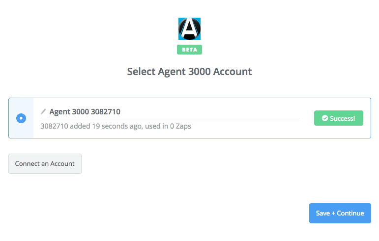 Agent 3000 connection successful