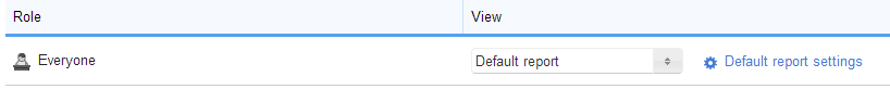 screenshot of table default link
