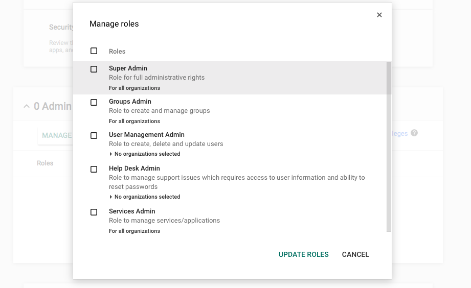 G Suite make user admin