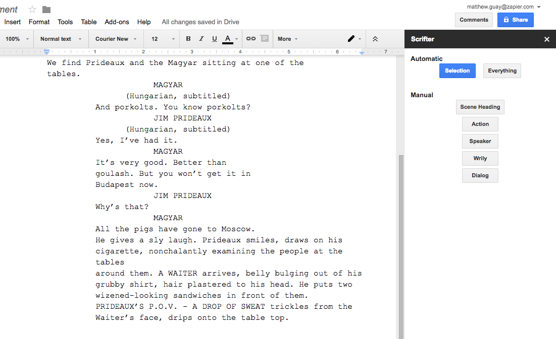 Screenplay Template Google Docs