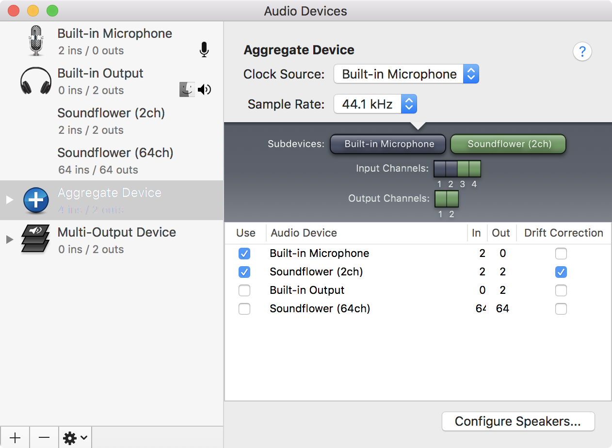 soundflower setup for mac quicktime player